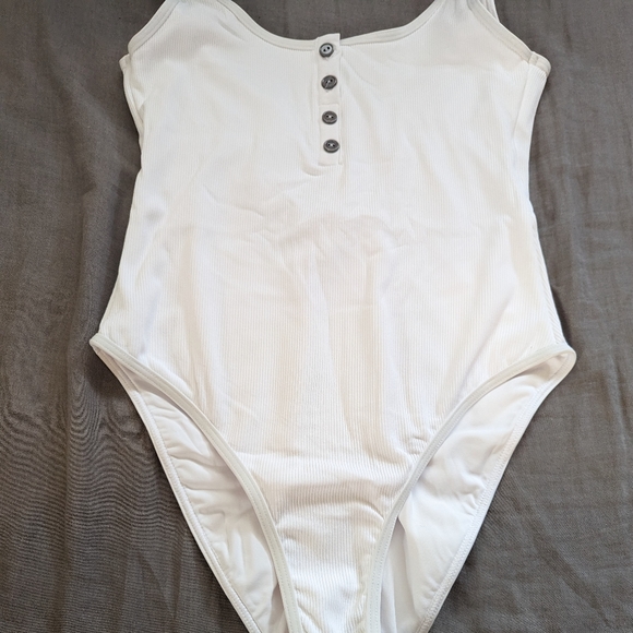 L*Space Float On Ribbed Henley Button One Piece Swimsuit - Picture 12 of 15